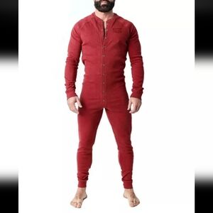 Nasty Pig Union Suit M Crimson